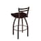 Holland Bar Stool Co 30" Low Back Swivel Bar Stool, Bronze Finish, Dark Cherry Oak Seat 41130BZDCOak - alternate 3